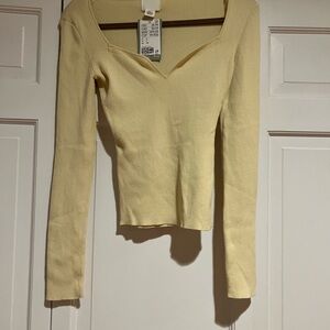 Yellow long sleeve top (Never worn with tag)